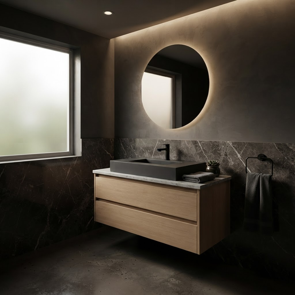 Vasque à Poser Rectangulaire Noire 100 x 46 cm en Résine Mate – Lavabo Salle de Bain