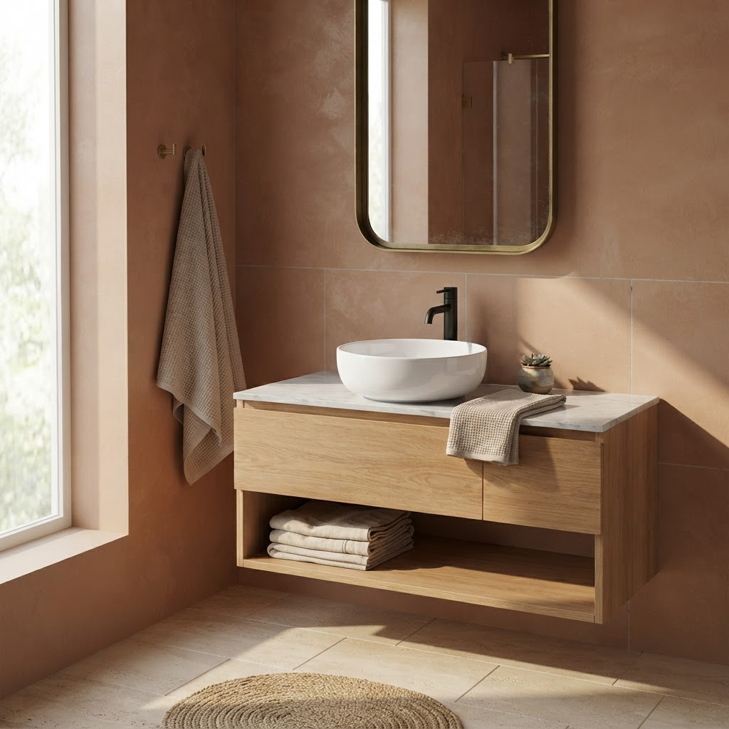 Vasque à Poser Ronde Blanche Ø 41,5 cm en Céramique – Lavabo Salle de Bain