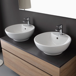 Meuble de Salle de Bain Suspendu Chêne et Ciment