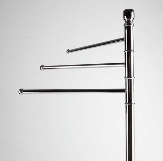 Porte-Serviettes Pivotant Chromé 3 Bras