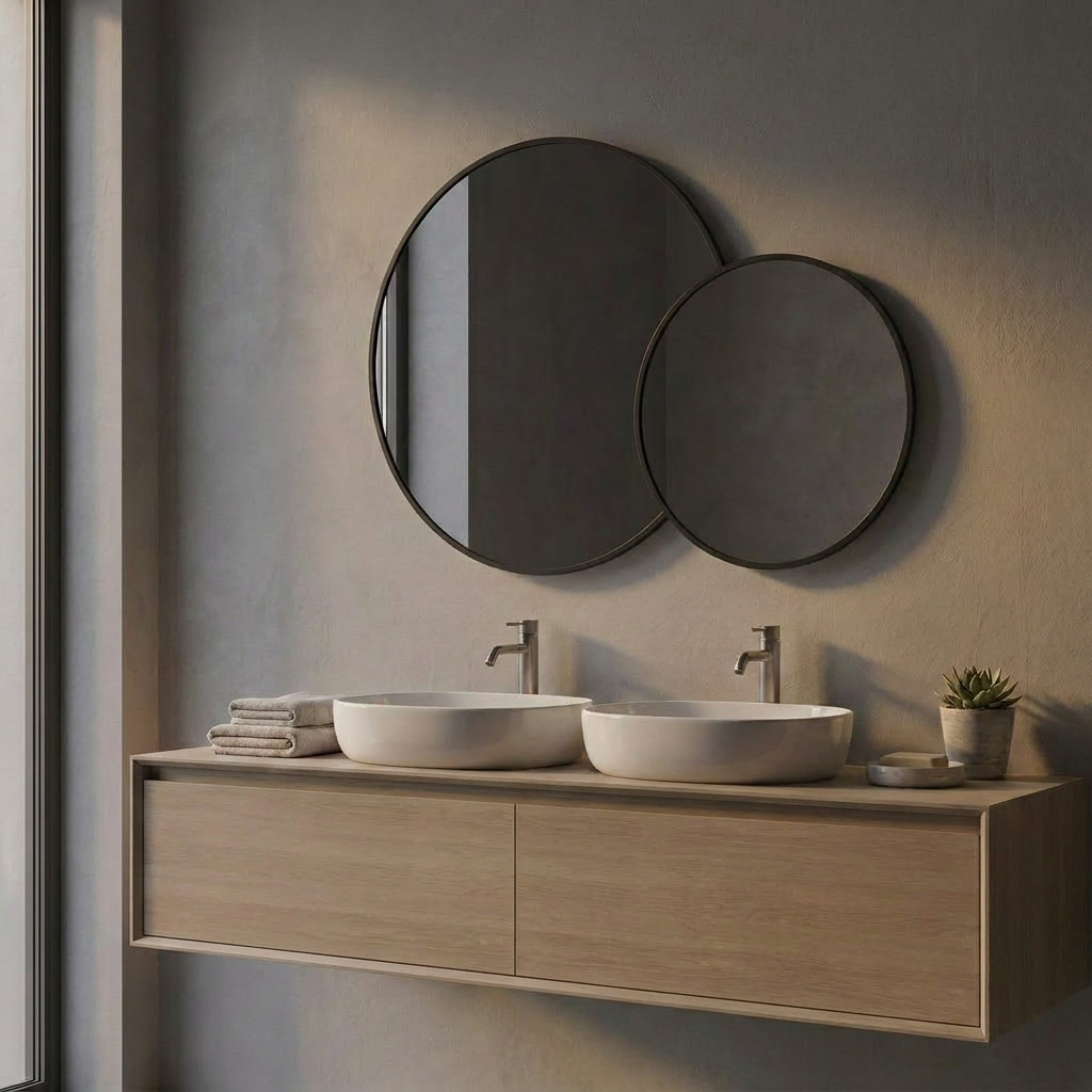 Duo de Miroirs Noirs LED