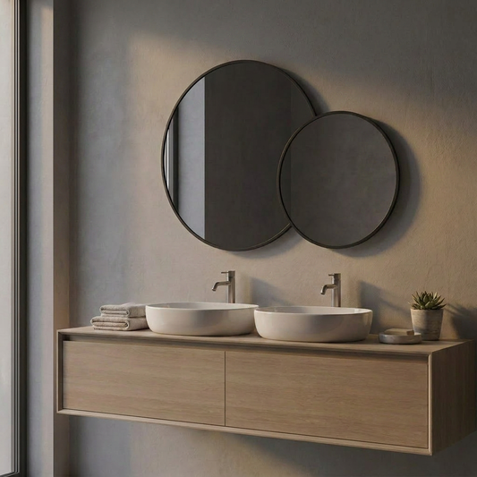 Duo de Miroirs Noirs LED