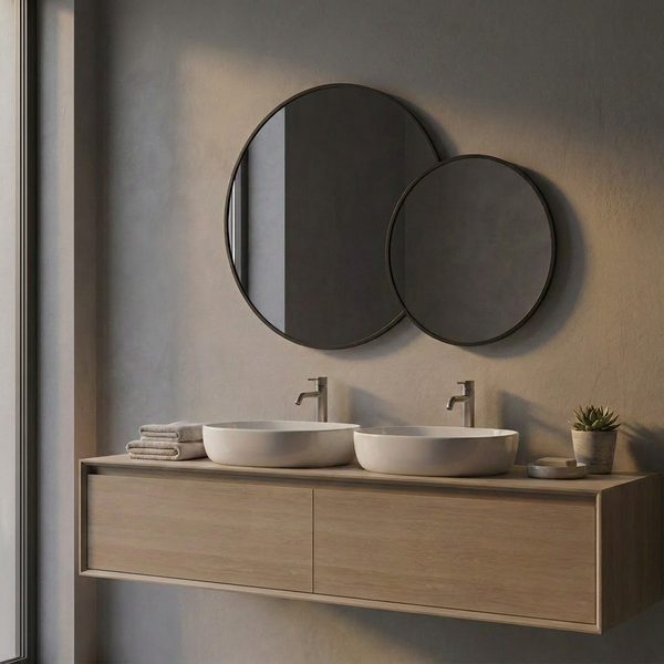 Duo de Miroirs Noirs LED