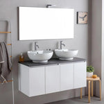 Meuble de Salle de Bain Suspendu Blanc