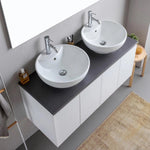 Meuble de Salle de Bain Suspendu Blanc