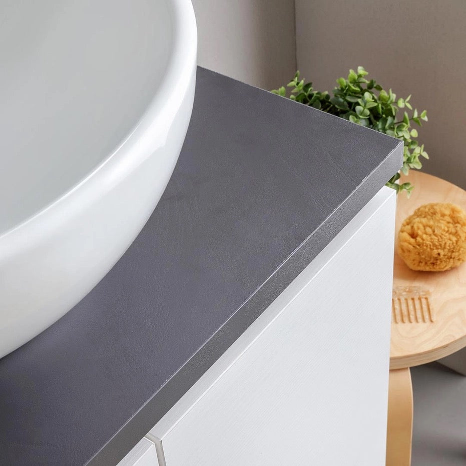 Meuble de Salle de Bain Suspendu Blanc