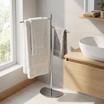 Porte-Serviettes Pivotant Chromé 2 Bras