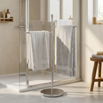 Porte-Serviettes Pivotant Chromé 3 Bras