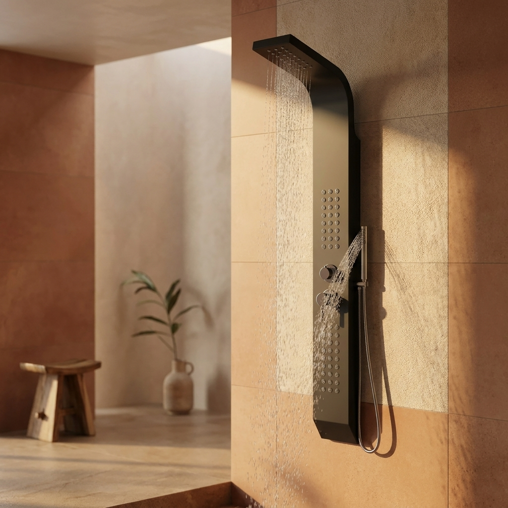 Colonne de Douche Hydromassante Noire