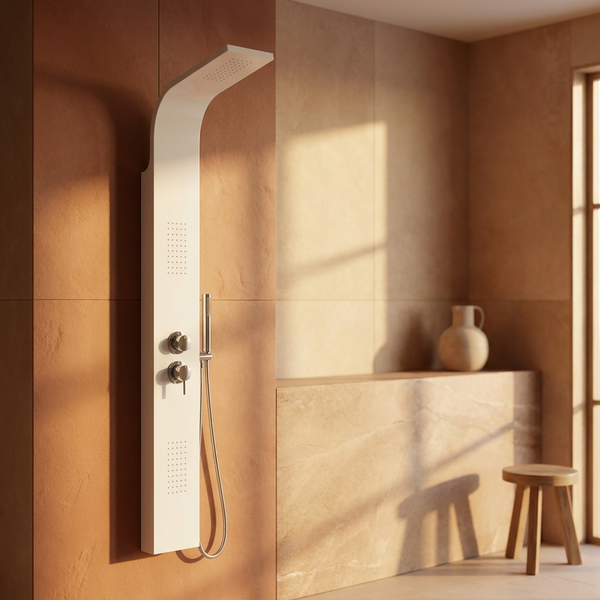 Colonne de Douche Hydromassante Blanche