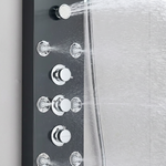 Colonne de Douche Hydromassante Noire — Affichage LCD