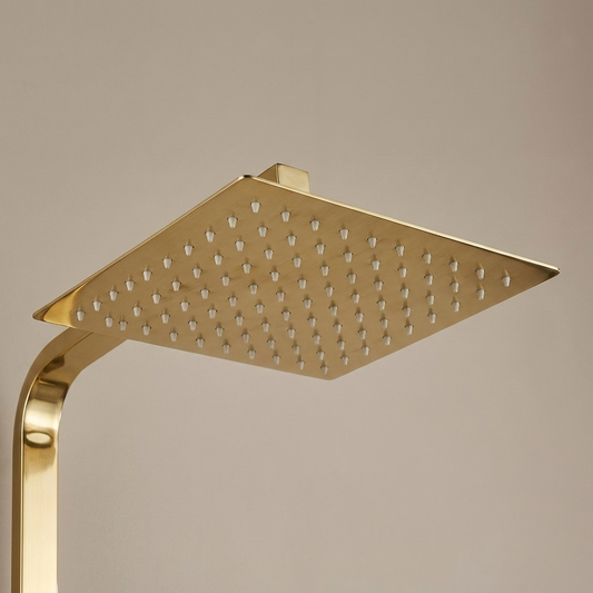 Colonne de Douche Thermostatique Dorée en Laiton