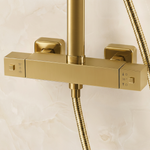 Colonne de Douche Thermostatique Dorée en Laiton