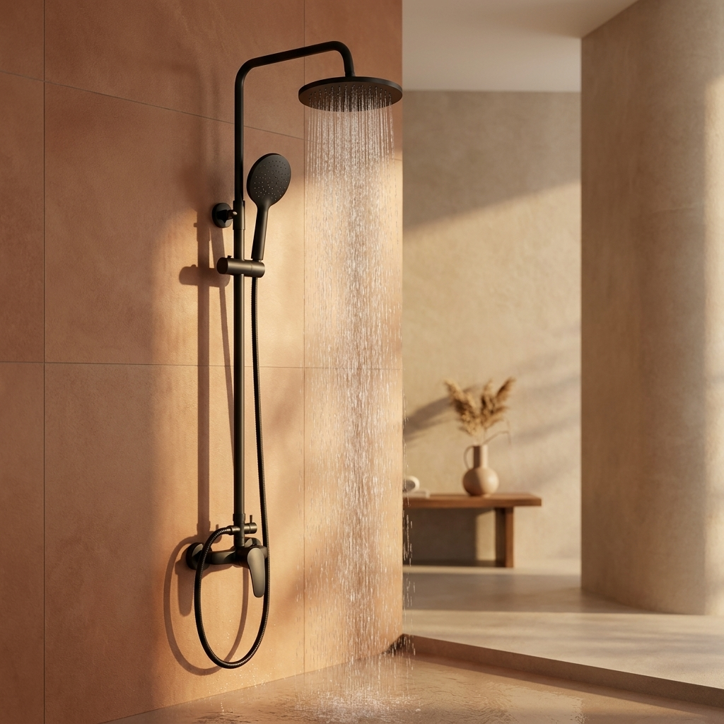 Colonne de Douche Noir Mat avec Douchette