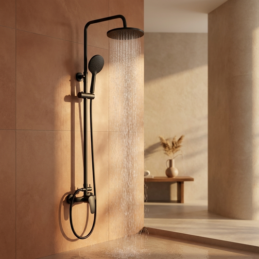 Colonne de Douche Noir Mat avec Douchette