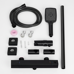 Colonne de Douche Thermostatique Noire 3 Jets