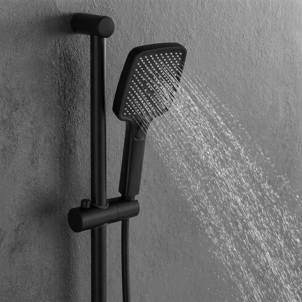 Colonne de Douche Thermostatique Noire 3 Jets