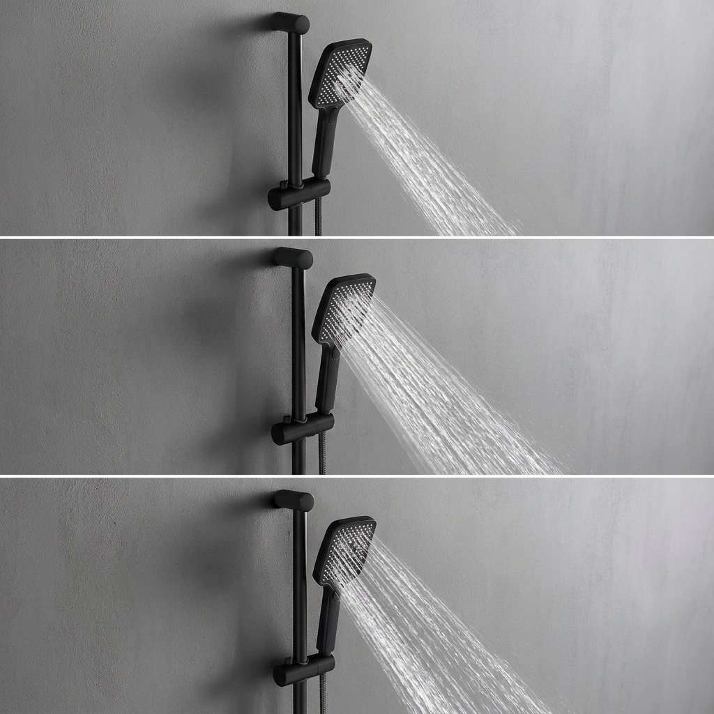 Colonne de Douche Thermostatique Noire 3 Jets