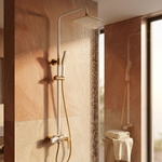 Ensemble de Douche Murale Blanc et Or