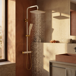 Ensemble de Douche Murale Blanc et Or