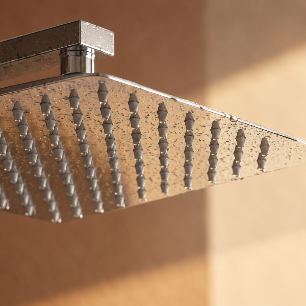 Ensemble de Douche Encastré Argenté Effet Pluie – Pommeau Plat 30 cm en Inox 304